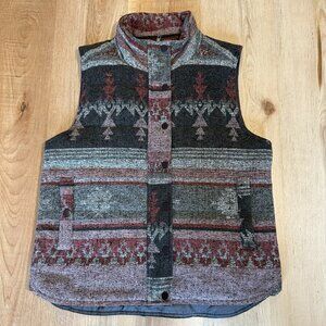 Uncharted Threads Sleeveless Jacket Womans Size M Multicolor Vest
